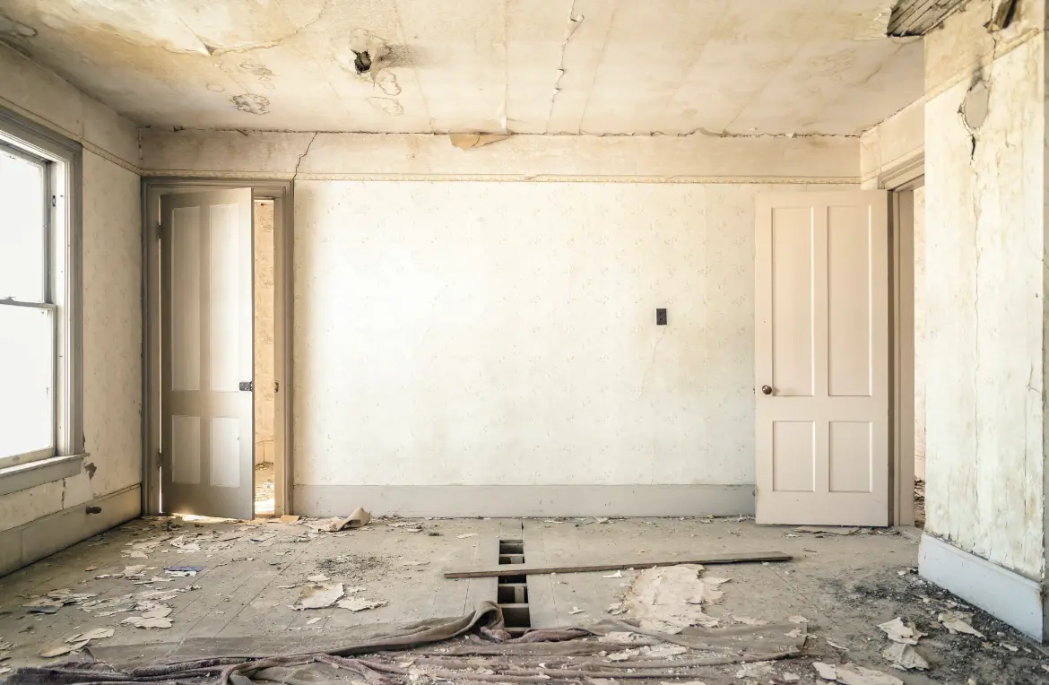 Waste disposal crew managing a cleanout project in East Cleveland