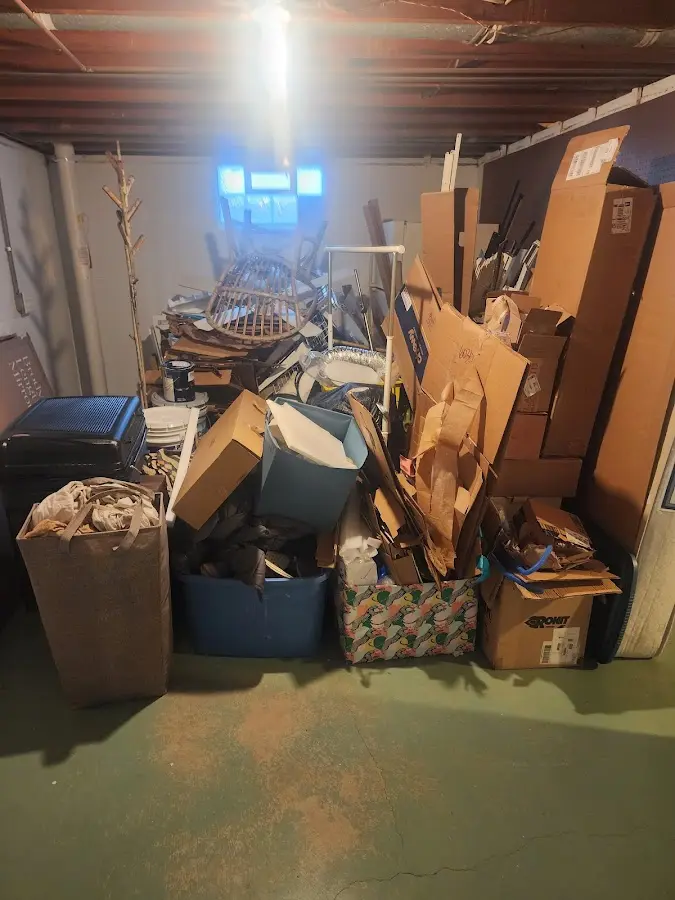 Roll-off dumpster container at job site for Yard Waste Dumpster Rental in East Cleveland